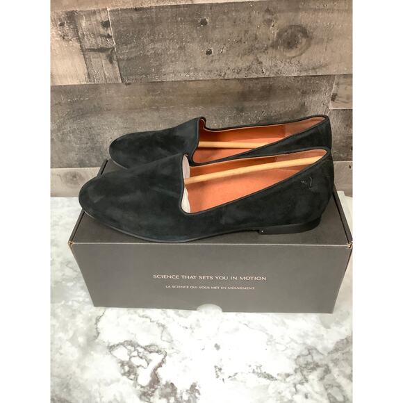 Vionic Womens 7.5W Black Suede Leather Willa Flats Loafers Slip On Casual LB7-15 - Picture 4 of 12